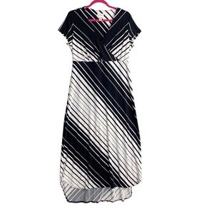 Chico’s Hi low striped maxi dress size 1 US M